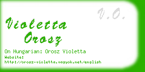 violetta orosz business card